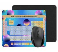 Vixar Tappetino per mouse con tavola periodica degli elementi, per il Regno Unito, antiscivolo, per PC, desktop, laptop, scuola, casa, ufficio, lavoro (colorato)