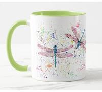 Vixar Tazza colorata con libellula con libellule, colore verde