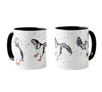 Vixar Tazza colorata con uccellino di pulcinello, idea regalo per compleanno, lavoro, ufficio, Natale, tè, caffè (nero)