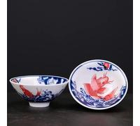 VIXDA 1 Pz Cinese Tazza di tè in Ceramica Blu E Bianco Porcellana Sottosmalto Colorato Kung Fu Tazza di tè Home Office Bicchieri Tazza di tè gaiwan