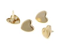 VIXDA 100 Pezzi Mini Brads Scrapbooking Cravatte parigine in Metallo con Testa a Cuore