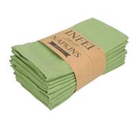 VIXDA 12 Pezzi 40x40 cm tovaglioli in Misto Lino e Cotone, tovagliette, Strofinacci Morbidi per la tavola da Pranzo, per la casa