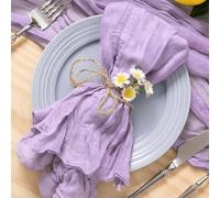VIXDA 12 Pezzi 50x50 cm tovaglioli di Garza Rosa Salvia per servire Decorazioni da tavola, Asciugamani da Cena, Cocktail, per Matrimoni, Feste, Natale