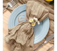 VIXDA 12 Pezzi 50x50 cm tovaglioli di Garza Rosa Salvia per servire Decorazioni da tavola, Asciugamani da Cena, Cocktail, per Matrimoni, Feste, Natale