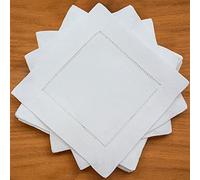 VIXDA 12 Pezzi tovaglioli da Cocktail tovaglioli in Tessuto di Cotone e Lino 8"x 8" (20x20 cm)