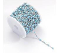 VIXDA 2 Metri Collana in Oro Catena in Acciaio Inox Perline Smaltate Colorate Catene all'Ingrosso per La Produzione di Gioielli Catena Risultati Componenti Fai da Te