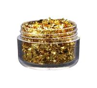 VIXDA 2 Pezzi di Fiocchi di Lamina d'oro Imitazione, frammenti di Foglia d'oro Blu, Fiocchi di Lamina in Lega Colorata per Decorazioni per Unghie, Pittura, Arti e Mestieri, Carta