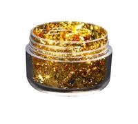 VIXDA 2 Pezzi di Fiocchi di Lamina d'oro Imitazione, frammenti di Foglia d'oro Blu, Fiocchi di Lamina in Lega Colorata per Decorazioni per Unghie, Pittura, Arti e Mestieri, Carta