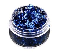 VIXDA 2 Pezzi di Fiocchi di Lamina d'oro Imitazione, frammenti di Foglia d'oro Blu, Fiocchi di Lamina in Lega Colorata per Decorazioni per Unghie, Pittura, Arti e Mestieri, Carta