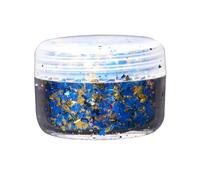 VIXDA 2 Pezzi di Fiocchi di Lamina d'oro Imitazione, frammenti di Foglia d'oro Blu, Fiocchi di Lamina in Lega Colorata per Decorazioni per Unghie, Pittura, Arti e Mestieri, Carta