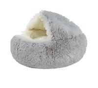VIXDA 40/50 cm Super Soft Cat Dog Bed Kennel Winter Warm Round Dog Puppy Sleeping Cushion Long Plush Pet Mat House