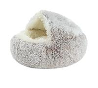 VIXDA 40/50 cm Super Soft Cat Dog Bed Kennel Winter Warm Round Dog Puppy Sleeping Cushion Long Plush Pet Mat House