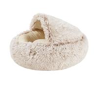 VIXDA 40/50 cm Super Soft Cat Dog Bed Kennel Winter Warm Round Dog Puppy Sleeping Cushion Long Plush Pet Mat House