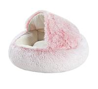 VIXDA 40/50 cm Super Soft Cat Dog Bed Kennel Winter Warm Round Dog Puppy Sleeping Cushion Long Plush Pet Mat House