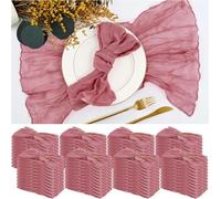 VIXDA 60 Pezzi tovaglioli di Garza per Decorazioni Natalizie, tovagliette in Garza per Banchetti di Nozze, Baby Shower, Decorazioni per la tavola di Pasqua