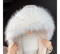VIXDA 80 cm Collare Moda Pelliccia Finta Sciarpa di Pelliccia di Procione Inverno Cappuccio Pelliccia Decorazione Finta Pelliccia Collo di Pelliccia per Parka Giù Cappotto