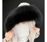 VIXDA 80 cm Collare Moda Pelliccia Finta Sciarpa di Pelliccia di Procione Inverno Cappuccio Pelliccia Decorazione Finta Pelliccia Collo di Pelliccia per Parka Giù Cappotto