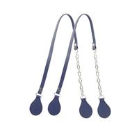 VIXDA Cintura Piatta in PU con Manici Lunghi e Catena Lucida Spessa per O Bag, in Similpelle e con Pendenti, per O Bag