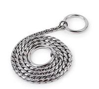 VIXDA Collare a strozzo per Cani con Catena a Serpente Collare per Animali Domestici in Acciaio Inossidabile Collare a Girocollo in Metallo per addestramento Walking per Bulldog Francese