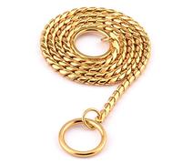 VIXDA Collare a strozzo per Cani con Catena a Serpente Collare per Animali Domestici in Acciaio Inossidabile Collare a Girocollo in Metallo per addestramento Walking per Bulldog Francese