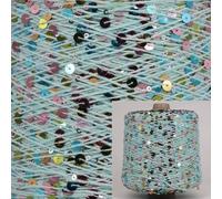 VIXDA Filato Acrilico per Maglieria a Mano, Filato di Cotone, Filato per Uncinetto, 3 mm + 6 mm, Filo di Paillettes per Fai da Te