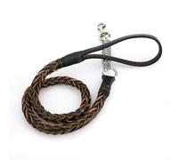 VIXDA Guinzaglio in Pelle per Cani di Grossa Taglia, Robusto guinzaglio in Pelle Intrecciata con Molla di trazione Ammortizzata per Cani da Pastore Tedesco.