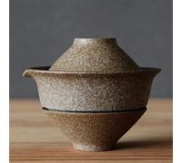 VIXDA Tazza da tè in Ceramica Giapponese Servizio da tè Portatile da Viaggio Kung Fu 1 pentola + 2 Tazze Tazza da Acqua per Ufficio in casa Vintage Gaiwan Drinkware