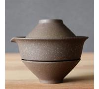 VIXDA Tazza da tè in Ceramica Giapponese Servizio da tè Portatile da Viaggio Kung Fu 1 pentola + 2 Tazze Tazza da Acqua per Ufficio in casa Vintage Gaiwan Drinkware