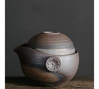 VIXDA Teiera in Ceramica in Stile Giapponese Kung Fu Gaiwan Ceramica Grossa Bollitore Tazza d'Acqua Set da tè da Viaggio Portatile Tazza da tè per Ufficio Bicchieri