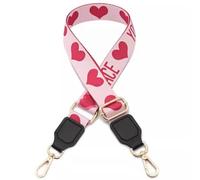 VIXDA Tracolla Regolabile, Accessorio allargante per Borsa da Donna Regolabile, Tracolla a Forma di Cuore, Tracolla Rosa a Forma di Cuore Femminile