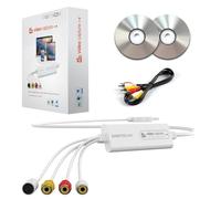 VIXLW Convertitore da VHS a digitale e scheda di acquisizione USB - Converte nastri VHS/VCR/Hi8/Mini DV in DVD/file digitali - Compatibile con videocamere/videoregistratori/PC/TV e Windows/MacOS