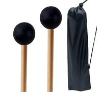 VixxNoxx 2 mazzuole in gomma da 38,1 cm, con custodia per bacchette, accessori per strumenti a percussione per grancassa, timpani, tamburi in acciaio, marimba, xilofono, padella, ideali per