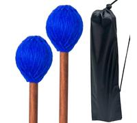 VixxNoxx 2 mazzuole per marimba, morbide per batteria, 41 cm, con testa di filato e borsa per bacchette, accessori per percussioni per xilofono, glockenspiel, vibrafono, ideali per principianti e