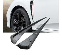 VIYOLI 2 PZ/Set Lato Fender Vent Copertura Ala Prese d'Aria Cappuccio Aspirazione Adesivo Universale per Civic 2015-2021 Accessori Auto Spoiler Anteriore Sottoparaurti (Color : Nero)