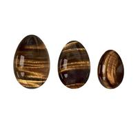 VIYOLI Set di uova Yoni in quarzo rosa non forato, occhio di tigre, uova di giada, ossidiana, kegel, esercizio muscolare, rassodante, uova Yoni, occhio di tigre
