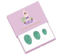 VIYOLI Set di uova Yoni non forate con scatola uova di pietra di giada naturale da donna per esercizi di Kegel che stringono i muscoli prodotto femminile-uova di avventurina