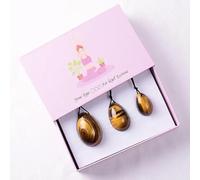 VIYOLI Tiger Eye Yoni Eggs Set di uova di giada forate per esercizi di Kegel, pietra naturale, bacchetta Yoni non forata per massaggio, uova con scatola
