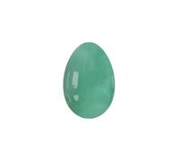 VIYOLI Yoni Egg - Uovo di giada naturale non forato, per esercizi di Kegel, pavimento pelvico, esercizi muscolari, quarzo rosa, avventurina verde uovo Yoni, 40 x 25 mm