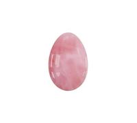 VIYOLI Yoni Egg - Uovo di giada naturale non forato, per esercizi di Kegel, pavimento pelvico, esercizi muscolari, quarzo rosa, quarzo rosa, 40 x 25 mm