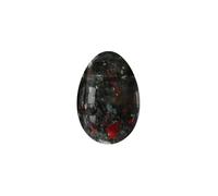 VIYOLI Yoni Egg - Uovo di giada naturale non forato, per esercizi di Kegel, pavimento pelvico, esercizi muscolari, quarzo rosa, pietra a sangue di uovo Yoni, 45 x 30 mm