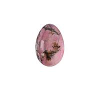 VIYOLI Yoni Egg - Uovo di giada naturale non forato, per esercizi di Kegel, pavimento pelvico, esercizi muscolari, quarzo rosa, uovo di rodonite, 40 x 25 mm