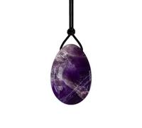 VIYOLI Yoni Eggs - Uova di giada in quarzo rosa, strumento di riparazione forato per donne, per esercizi di Kegel, uova di Kegel, cristallo naturale, ametista, S-3 x 2 cm