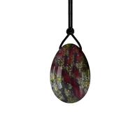 VIYOLI Yoni Eggs - Uovo di giada in quarzo rosa, strumento di riparazione forato per donne, per esercizi di Kegel, uova di Kegel, sangue di drago, L 4,5 x 3 cm