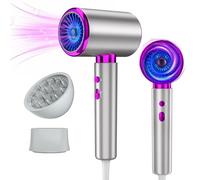 VIYSPNV Asciugacapelli Ionico Phon Capelli 2000W Asciugacapelli 2 Velocità/3 Temperature Professionali AC Motore Professionale con Diffusore e Concentratori per Molte Acconciature