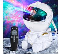 VIYSPNV Proiettore Stelle Astronauta, Lampada Notturna Bambini con 8 Modalità Nebulosa e Stelle, 360° Controllo Remoto, Luminosità e Velocità Regolabili per Camera da Letto e Relax