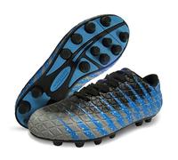 Vizari FG Scarpe da calcio per bambini | Scarpe da calcio per bambini per ragazzi e ragazze | Outdoor Soccer Cleats Turf Football Boots | Tacchetti antiscivolo per allenamento e gioco, Nero Cielo