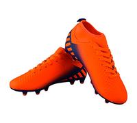 Vizari Santos Firm Ground - Tacchetti da calcio per bambini e ragazzi, tomaia sintetica goffrata con calzino integrato, scarpe da calcio a taglio medio con suola in TPU modellata per la massima