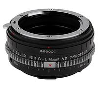 Vizelex ND - Adattatore per obiettivo acceleratore, compatibile con Nikon F Mount G-Type D/SLR per selezionare fotocamere mirrorless L-Mount Alliance con filtro ND variabile integrato (da 2 a 8 stop)