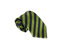 VIZENZO Cravatta a righe nei toni del verde e del blu uomo elegante per l'uomo d'affari - Figa e tinta uñita per un look distintivo - Outlet con offerte lampo del giorno