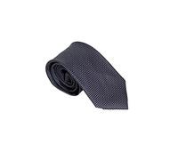 VIZENZO Cravatta su fondo nero con stampa a cerchi grigio argento da uomo elegante e versatile - Accessori uomo per il gentleman moderno - Outlet di alta qualità a prezzi imbattibili